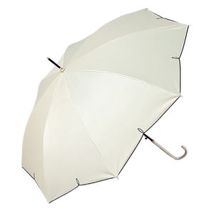 【3月下旬入荷予定】晴雨兼用刺繍長傘55 55cm ライトグレー