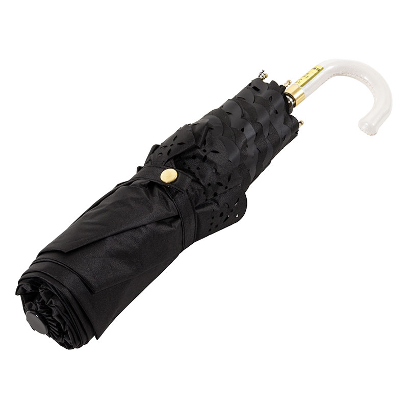 晴雨兼用ヒート折傘 55cm ブラック