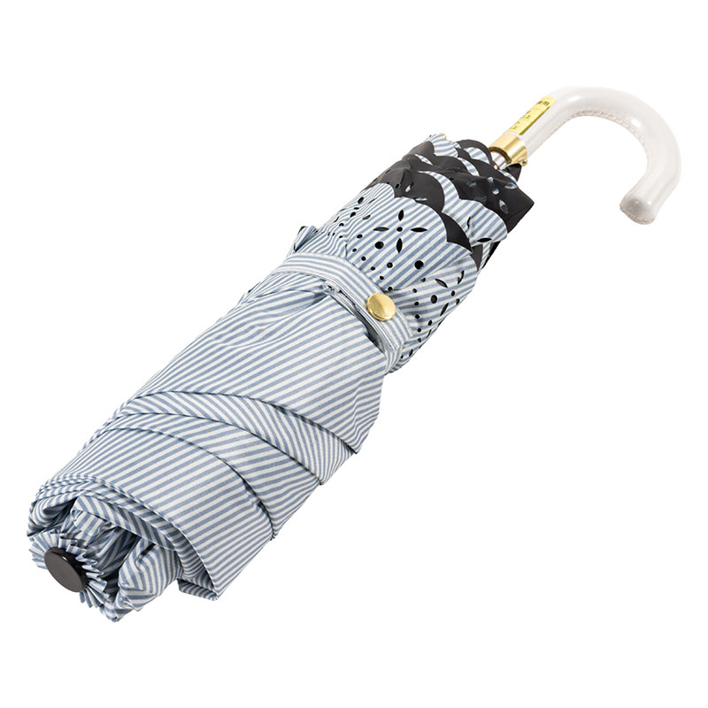 晴雨兼用ヒート折傘 55cm ライトグレー