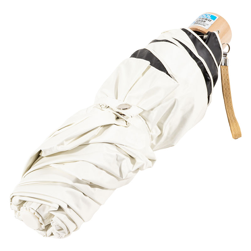 晴雨兼用放射冷却折傘 60cm アイボリー