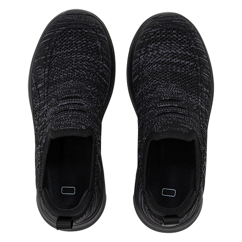 レディース 超軽量 スリッポン 杢チャコール