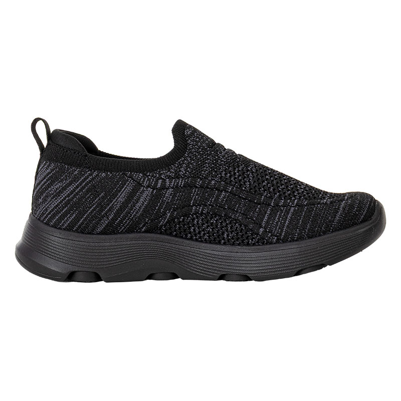 レディース 超軽量 スリッポン 杢チャコール