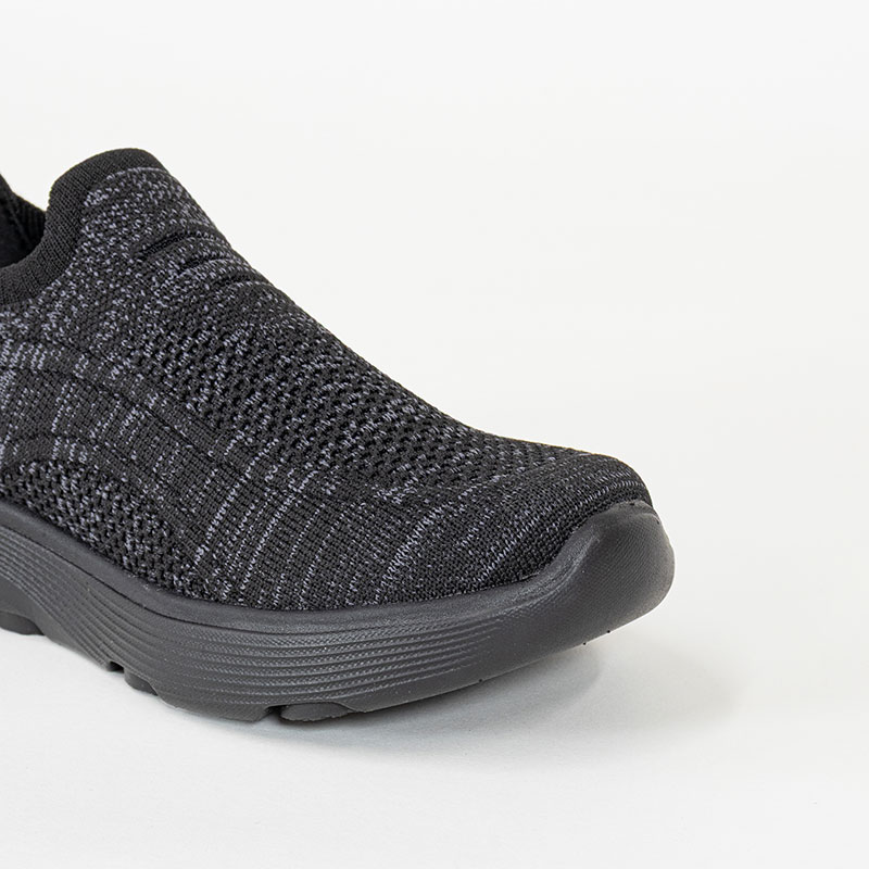 レディース 超軽量 スリッポン 杢チャコール