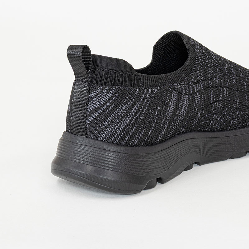 レディース 超軽量 スリッポン 杢チャコール