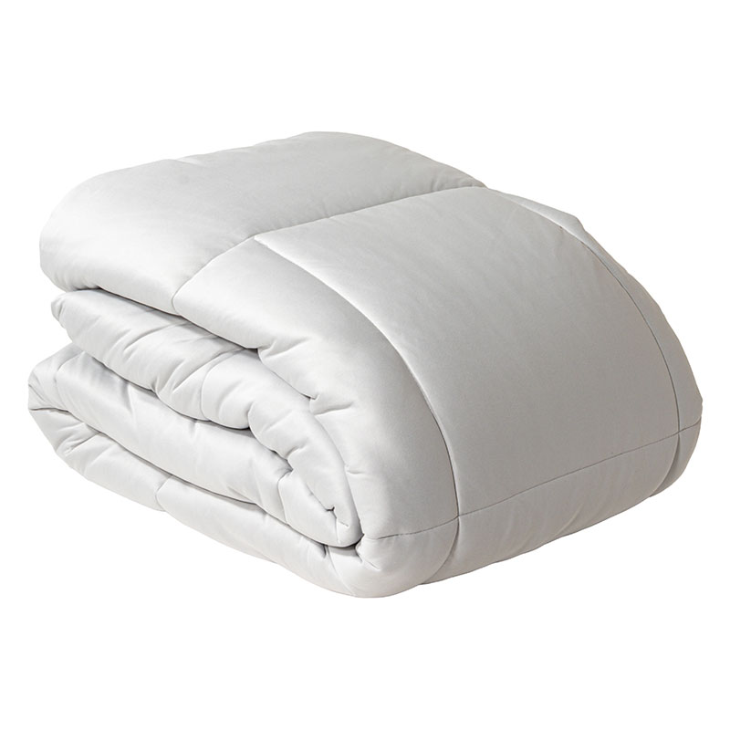 カバーがなくても使える！温度調整掛け布団 シングル(150×210cm) ライトグレー