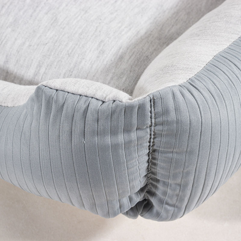 ペットベッド ストライプ Sサイズ 45×35×14cm ブルー