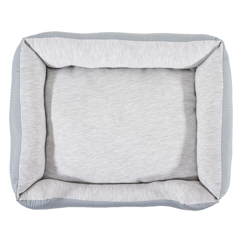 ペットベッド ストライプ Mサイズ 55×45×14cm ブルー