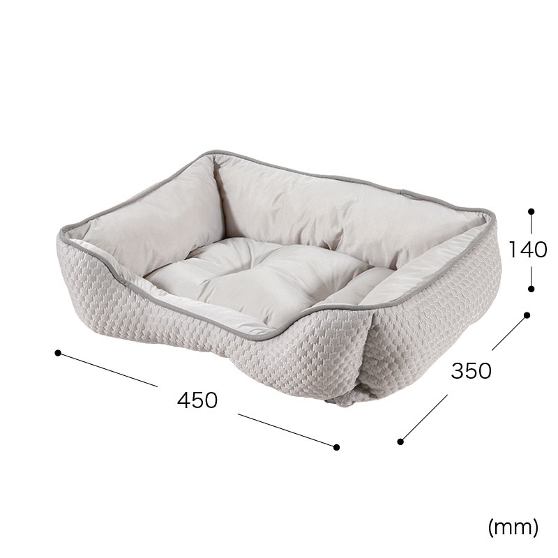 冷感ペットベッド Sサイズ 45×35×14cm グレー