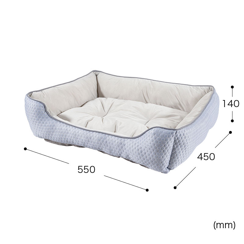 冷感ペットベッド Mサイズ 55×45×14cm パープル