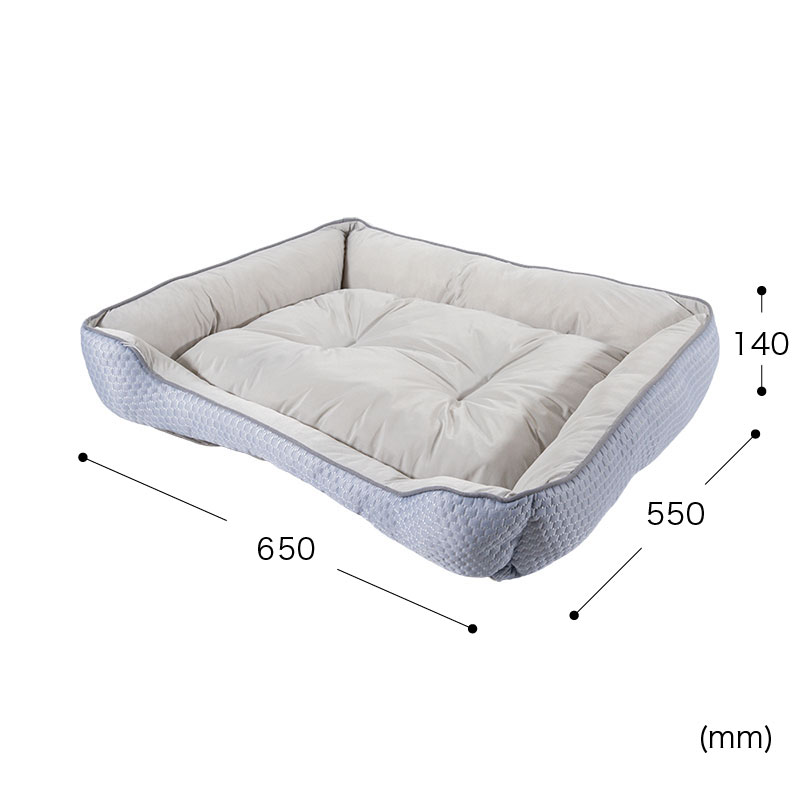 冷感ペットベッド Lサイズ 65×55×14cm パープル