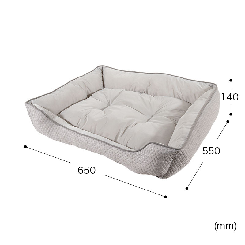 冷感ペットベッド Lサイズ 65×55×14cm グレー