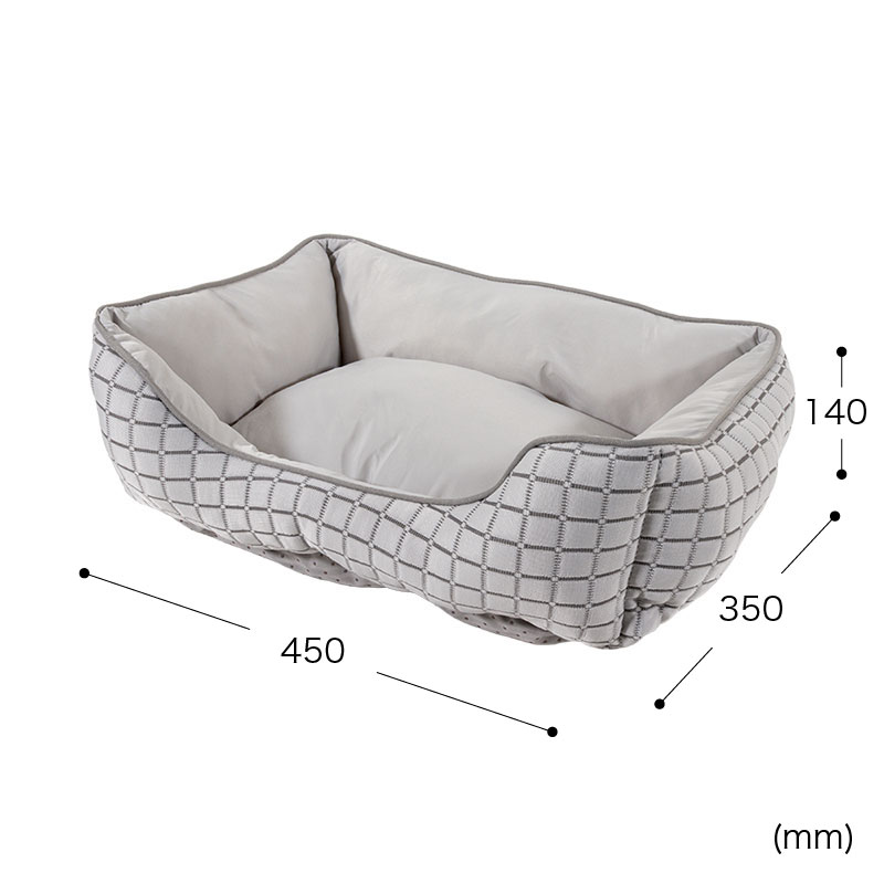強冷感ペットベッド Sサイズ 45×35×14cm グレー