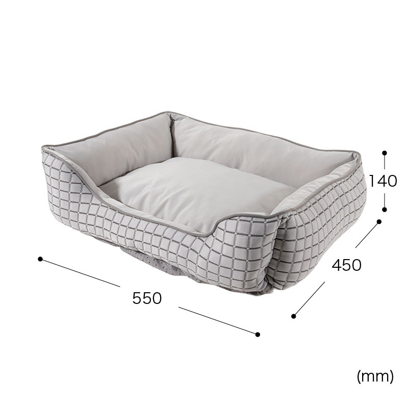 強冷感ペットベッド Mサイズ 55×45×14cm グレー