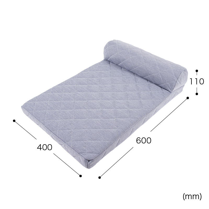 冷感枕つきペットベッド 60×40×11cm ブルー