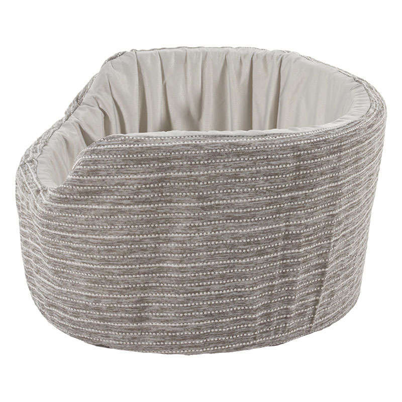 ひんやり丸形ペットベッド Sサイズ 40×27×15cm グレー