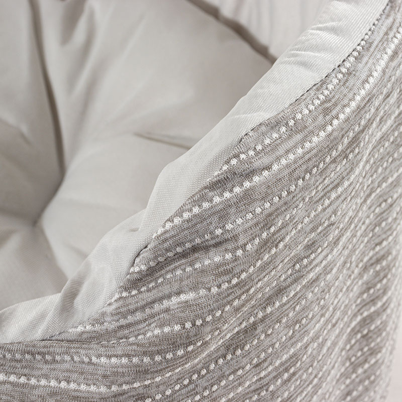 ひんやり丸形ペットベッド Sサイズ 40×27×15cm グレー