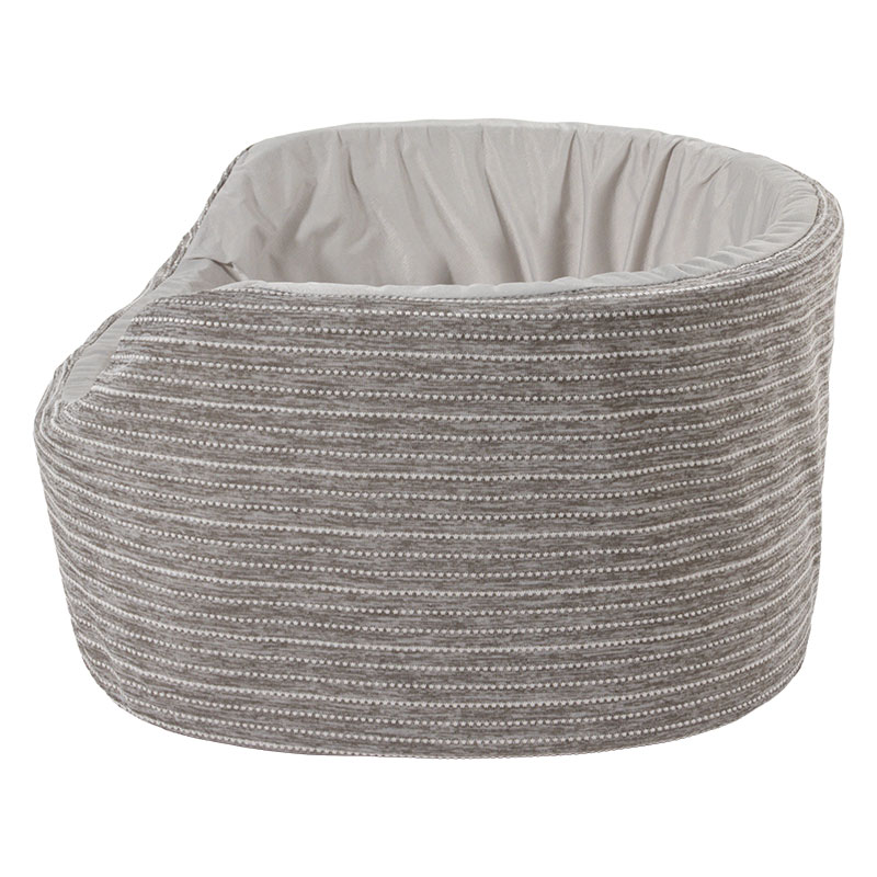 ひんやり丸形ペットベッド Mサイズ 46×37×17cm グレー