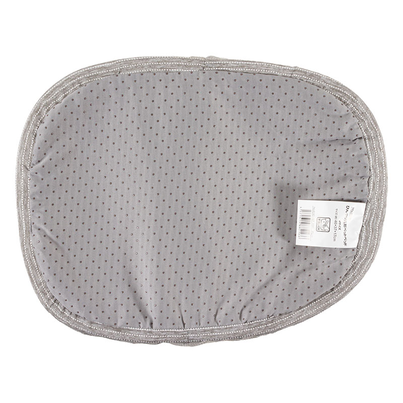 ひんやり丸形ペットベッド Mサイズ 46×37×17cm グレー