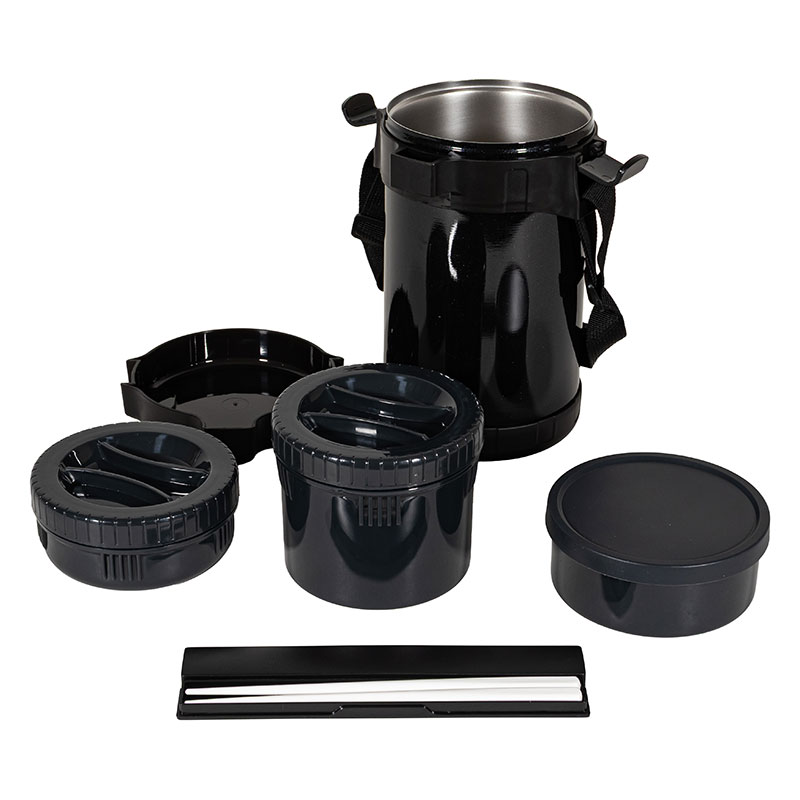 ステンレスランチジャー 1.34Ｌ 保温・保冷 ブラック