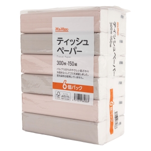 ソフトパック ティッシュペーパー 150組×6個パック