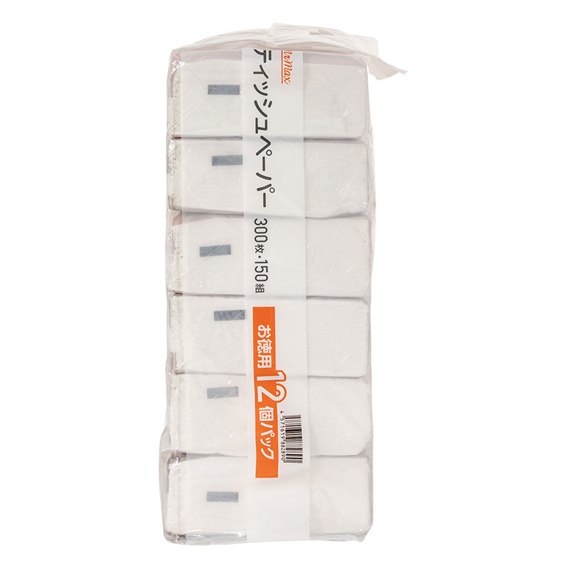 ソフトパック ティッシュペーパー お徳用 150組×12個パック
