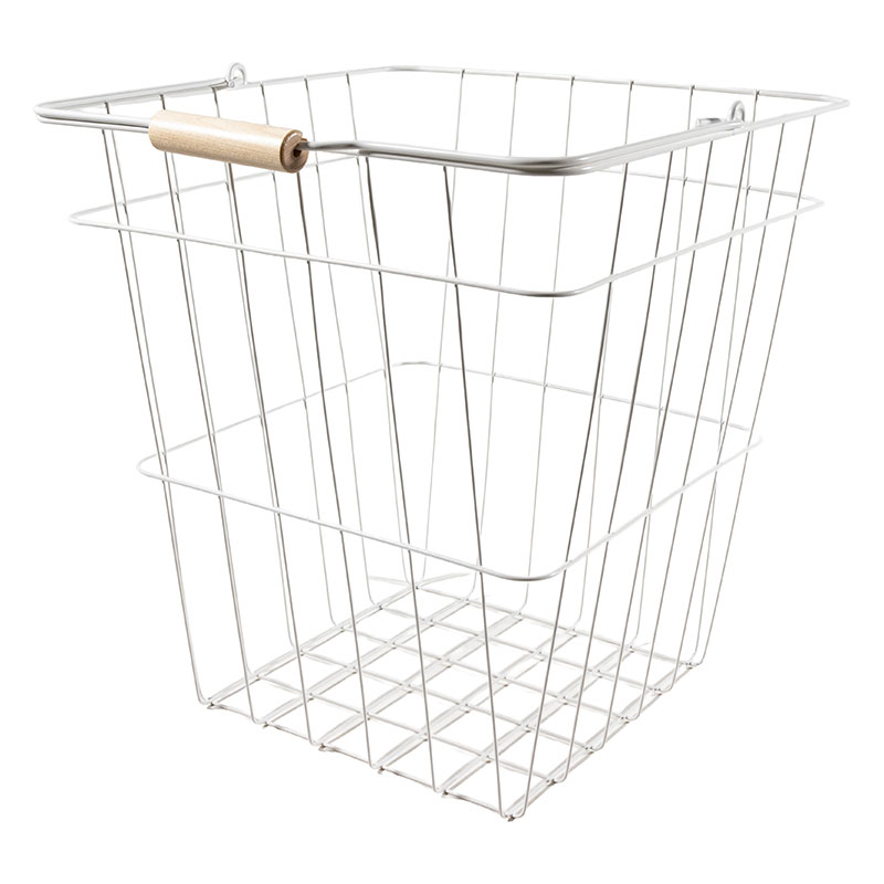 3段ランドリーバスケット ホワイト キャスター付