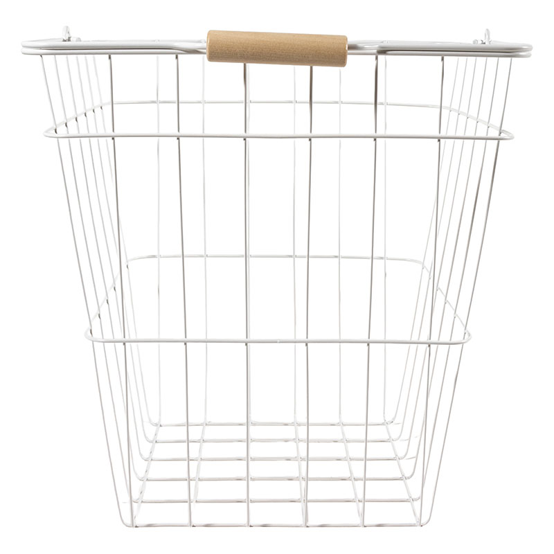 3段ランドリーバスケット ホワイト キャスター付