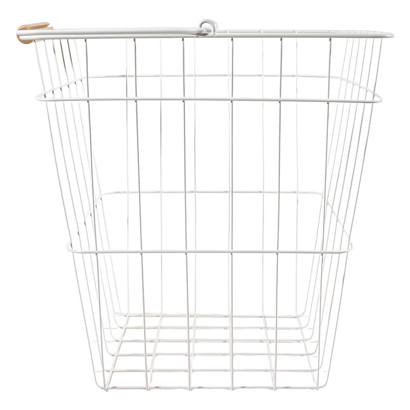 3段ランドリーバスケット ホワイト キャスター付
