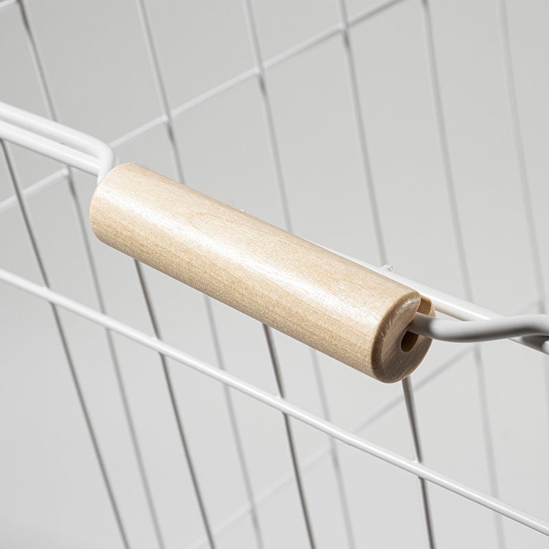 3段ランドリーバスケット ホワイト キャスター付