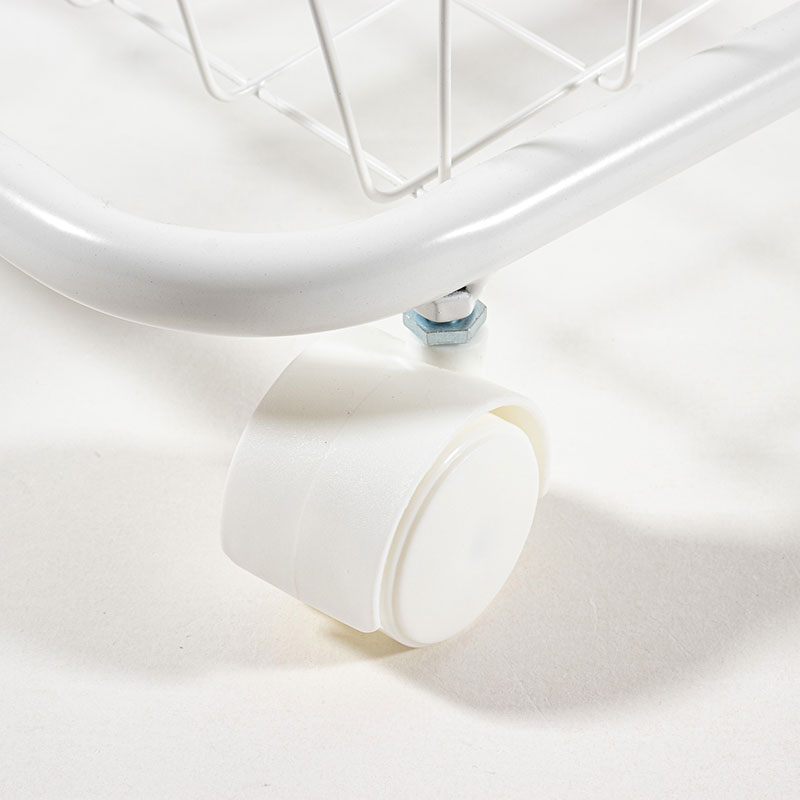 3段ランドリーバスケット ホワイト キャスター付