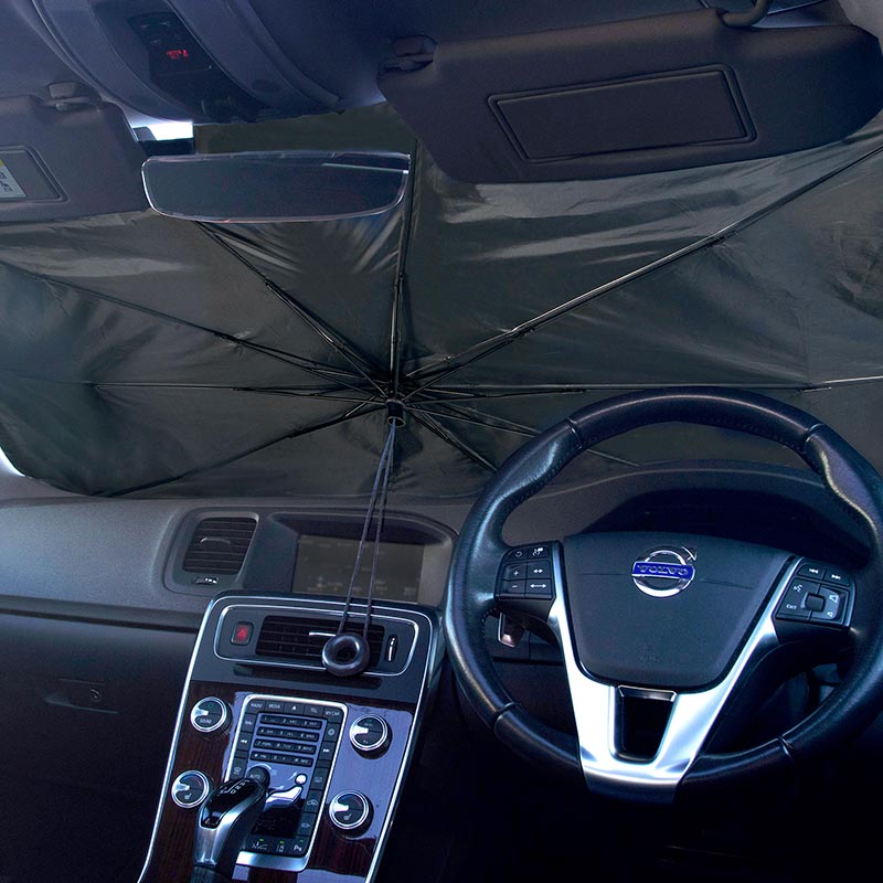 キズがつきにくい 傘型フロントシェード L 普通車｜大型車用 約幅138×高さ77cm