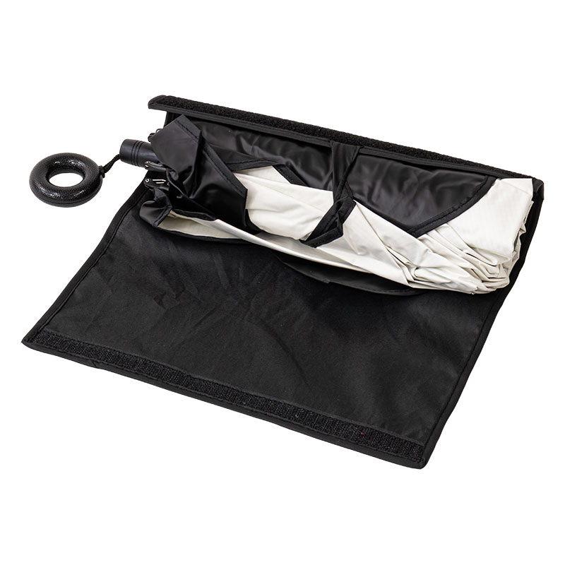 車内の温度が上がりにくい 傘型フロントシェード M 軽自動車｜普通車用 約幅125×高さ65cm