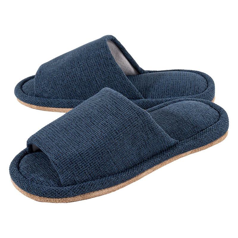 スリッパ 無地 M(23-25cm)ネイビー