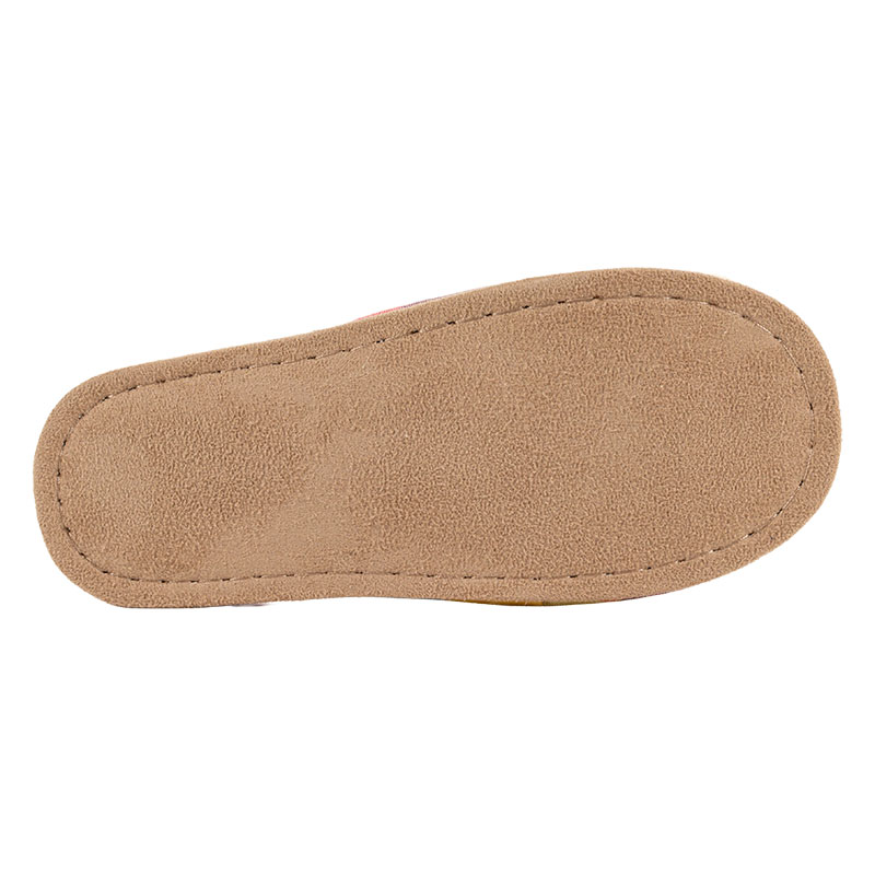 綿スリッパ フリー 24-26cm チェックイエロー