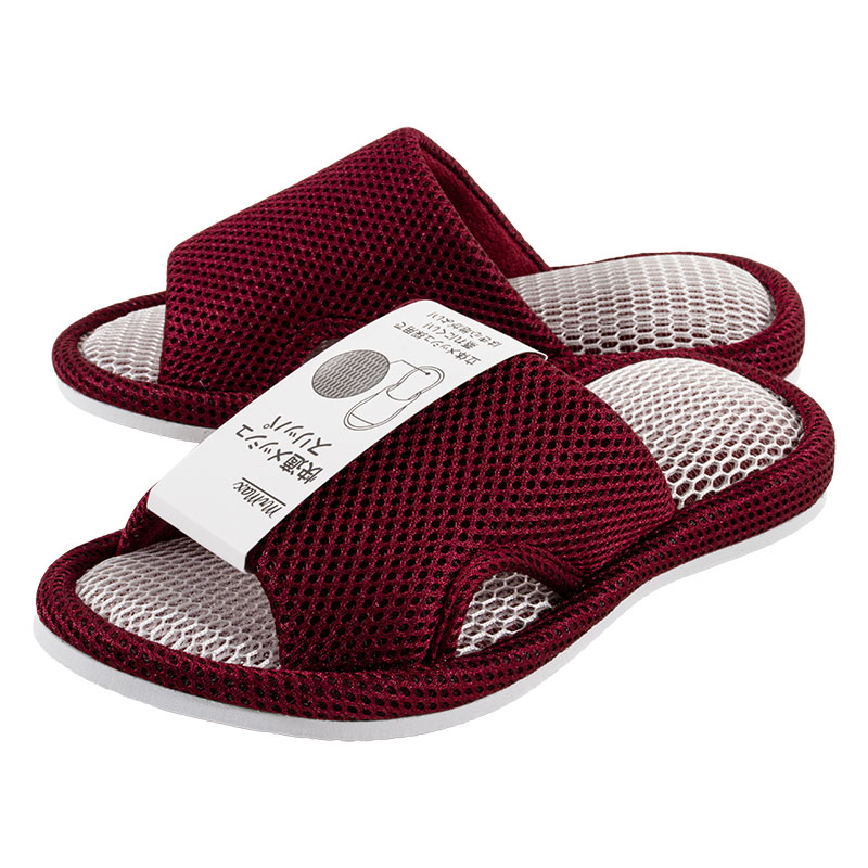 快適メッシュスリッパ M(23-25cm)ワインレッド