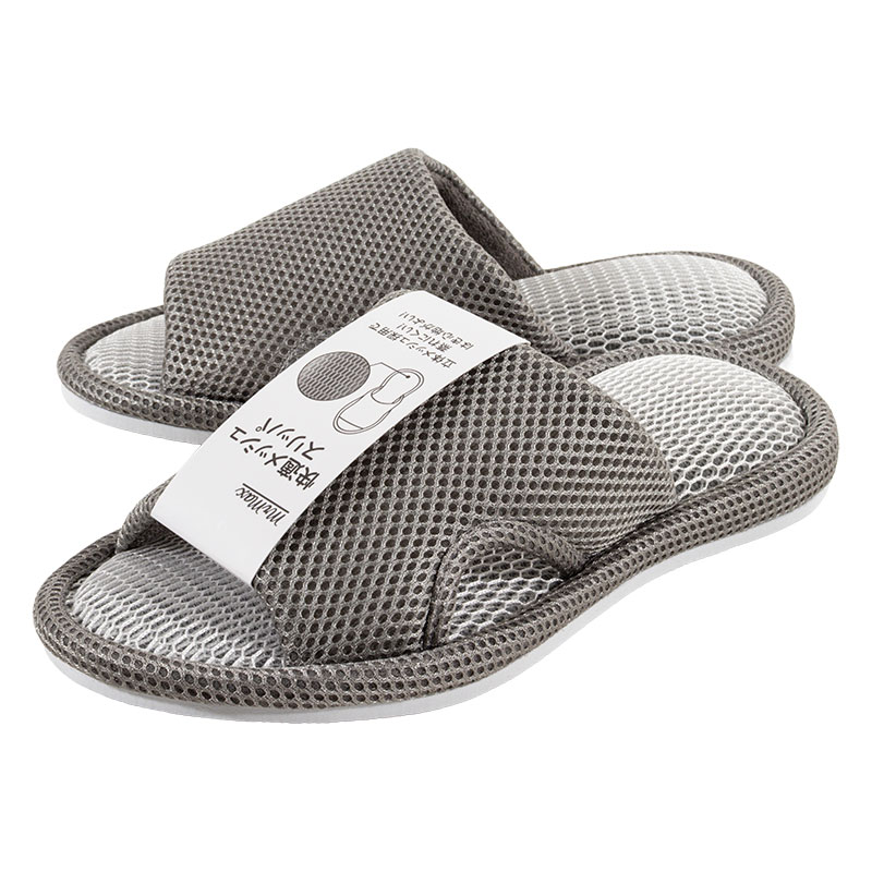 快適メッシュスリッパ L(25-27cm)グレー