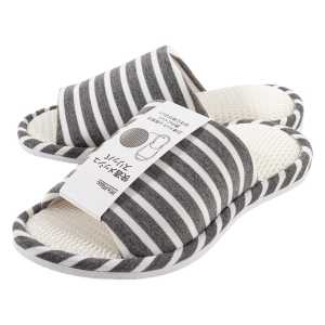 快適メッシュスリッパ L(25-27cm)ボーダーグレー