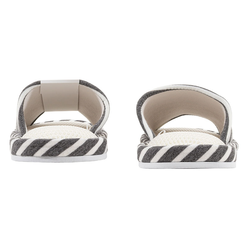 快適メッシュスリッパ L(25-27cm)ボーダーグレー