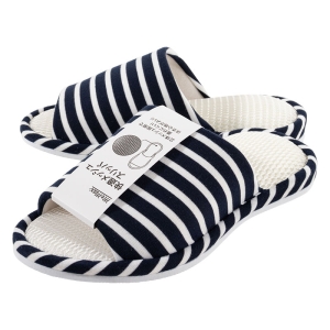 快適メッシュスリッパ L(25-27cm)ボーダーネイビー