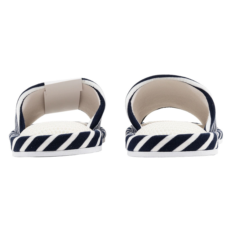 快適メッシュスリッパ L(25-27cm)ボーダーネイビー