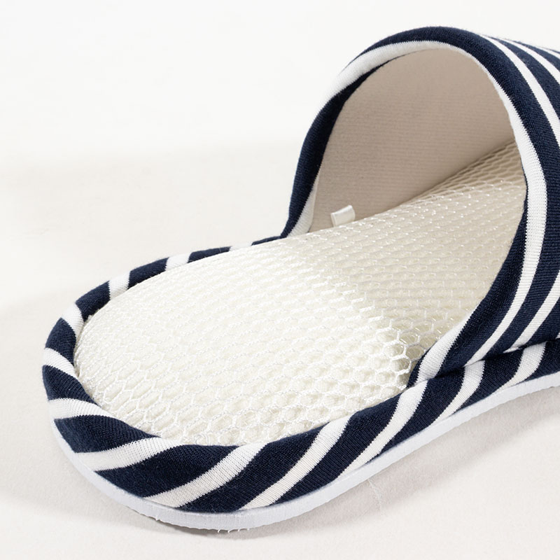 快適メッシュスリッパ L(25-27cm)ボーダーネイビー