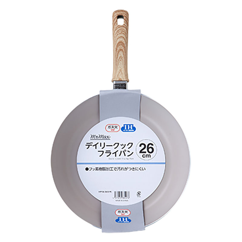 デイリークック フライパン 26cm ガス火・IH対応 ピンク IHFP26-26SSPK