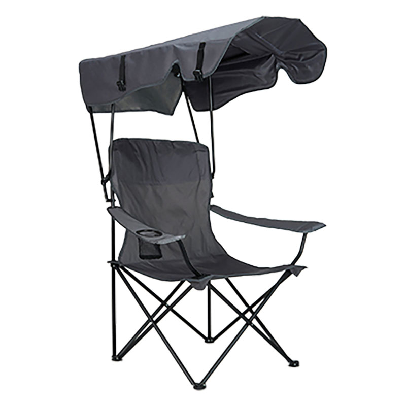 シェード付アウトドアチェア ブラック