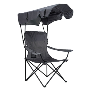 シェード付アウトドアチェア ブラック