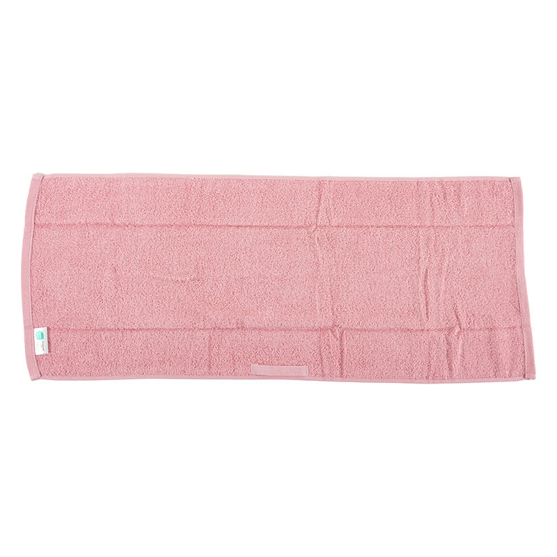 【お取り寄せ商品】しっかり フェイスタオル ループ付き 34×80cm 無地 ピンク