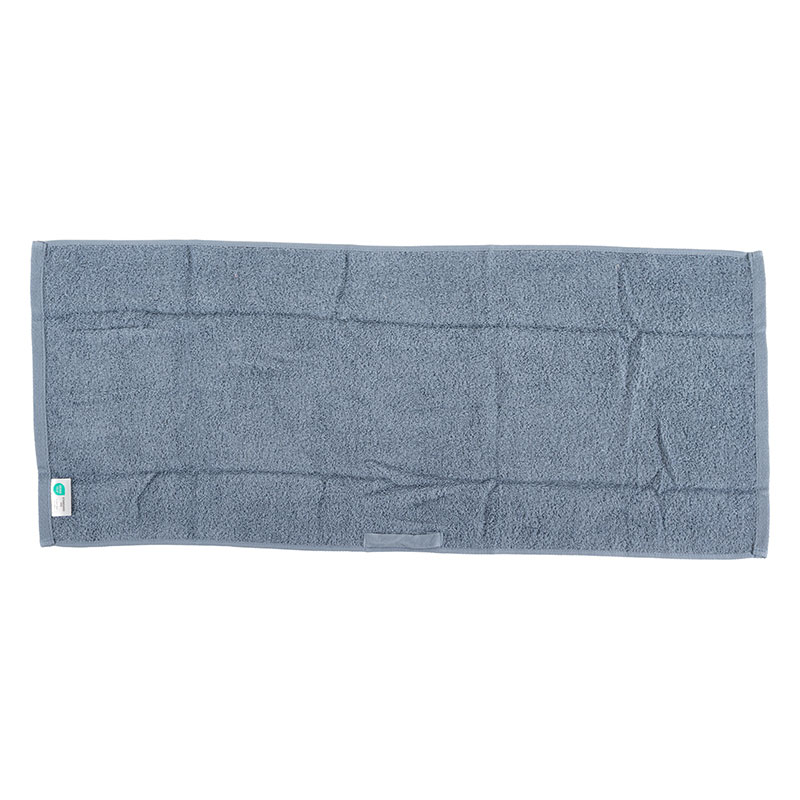 【お取り寄せ商品】しっかり フェイスタオル ループ付き 34×80cm 無地 ブルー