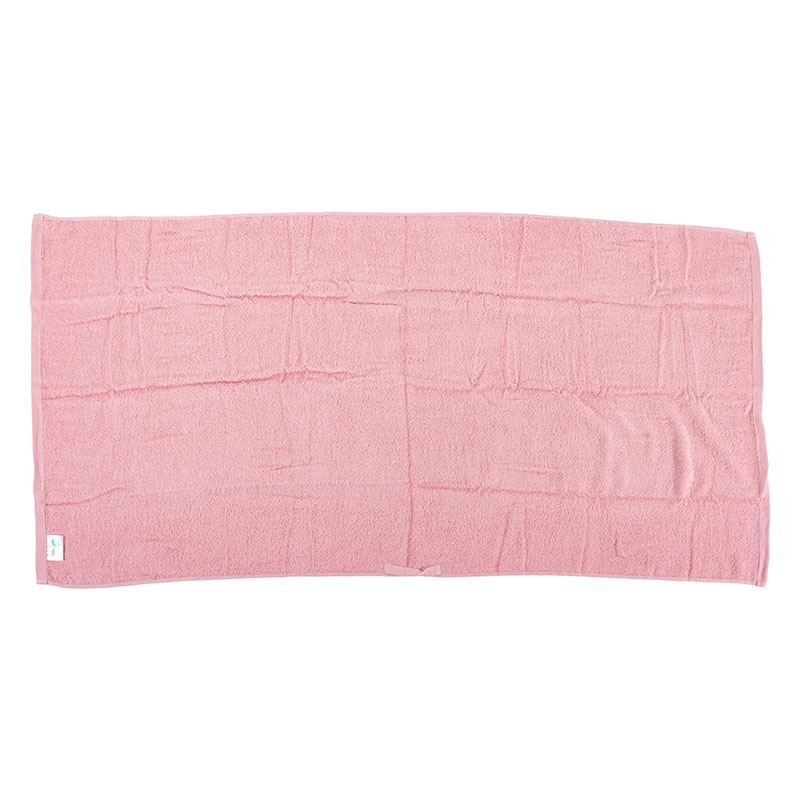 【お取り寄せ商品】しっかり バスタオル ループ付き 60×120cm 無地 ピンク
