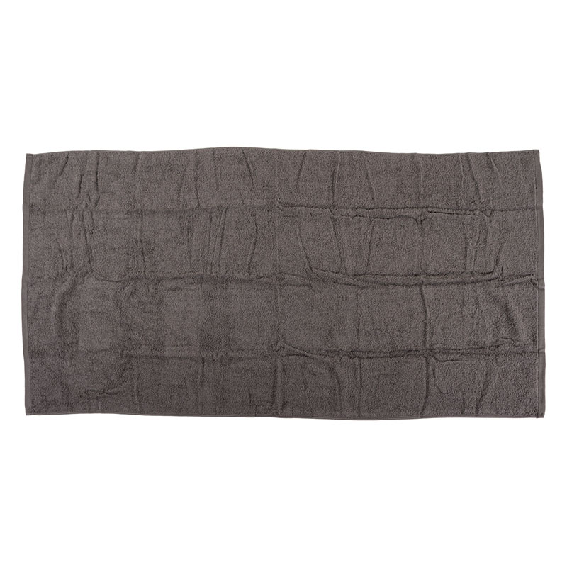 【お取り寄せ商品】しっかり バスタオル ループ付き 60×120cm 無地 グレー