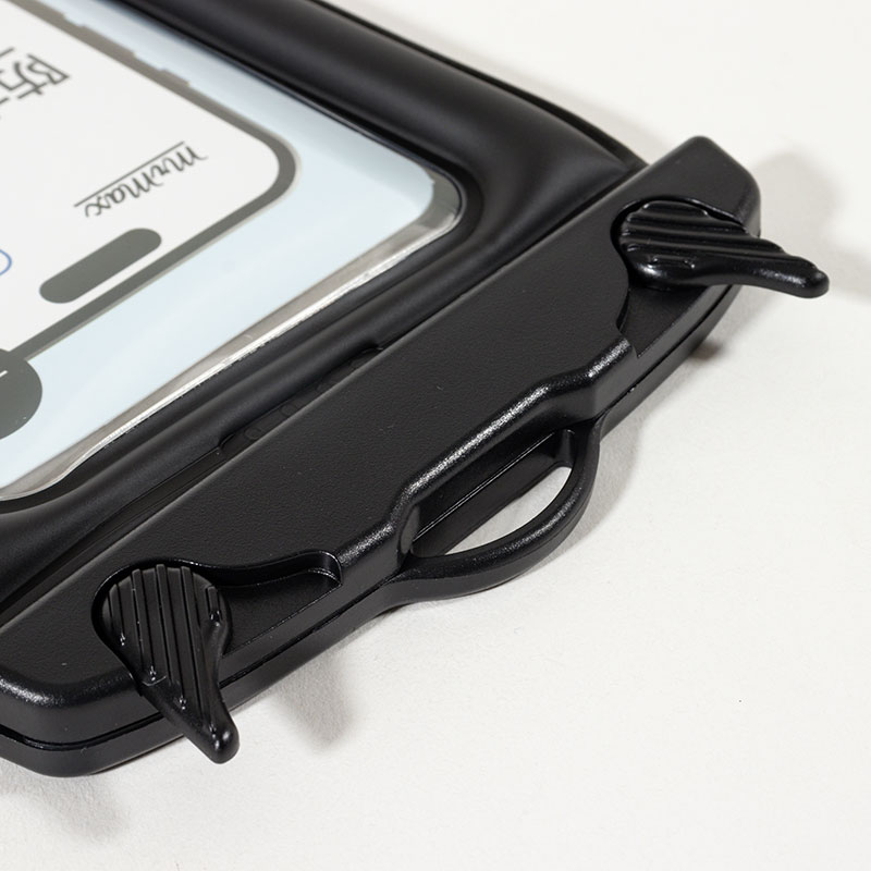 防水 スマホケース ブラック ネックストラップ付き