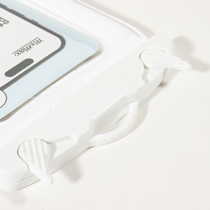防水 スマホケース ホワイト ネックストラップ付き